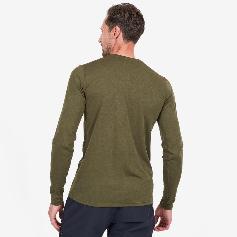 Dark Green Men's Montane Dart Long Sleeve T Shirts | CQH3730MQ