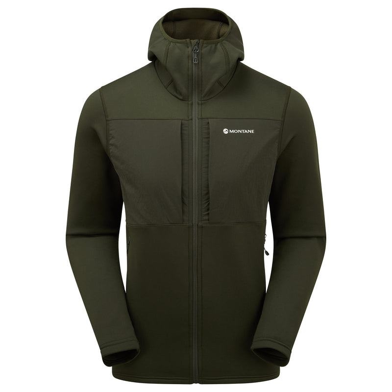 Dark Green Men\'s Montane Fury XT Hooded Fleece Jackets | HIF6457AK