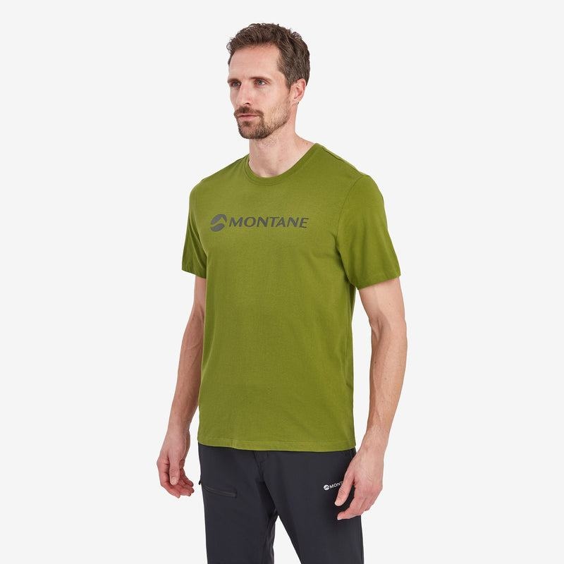 Dark Green Men's Montane Mono Logo T Shirts | PAJ1614LB