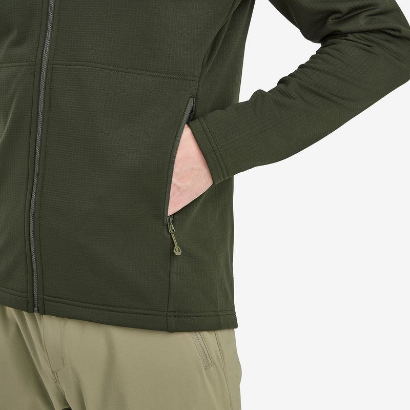 Dark Green Men's Montane Protium Hooded Fleece Jackets | PZC3173JG