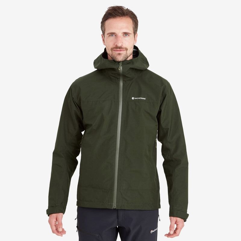 Dark Green Men's Montane Spirit Waterproof Jackets | NBJ3542EL