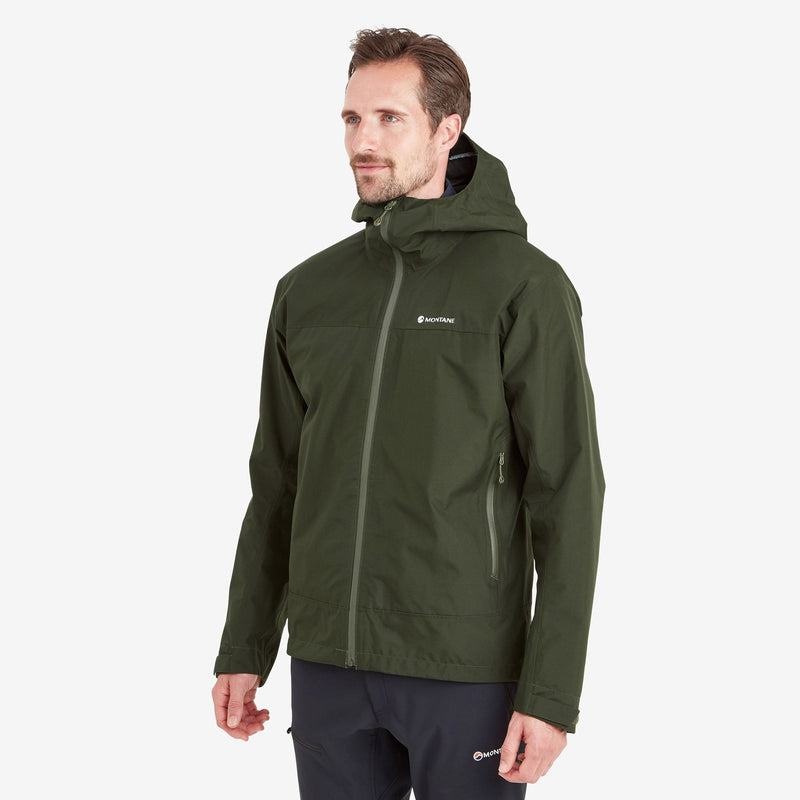 Dark Green Men's Montane Spirit Waterproof Jackets | NBJ3542EL