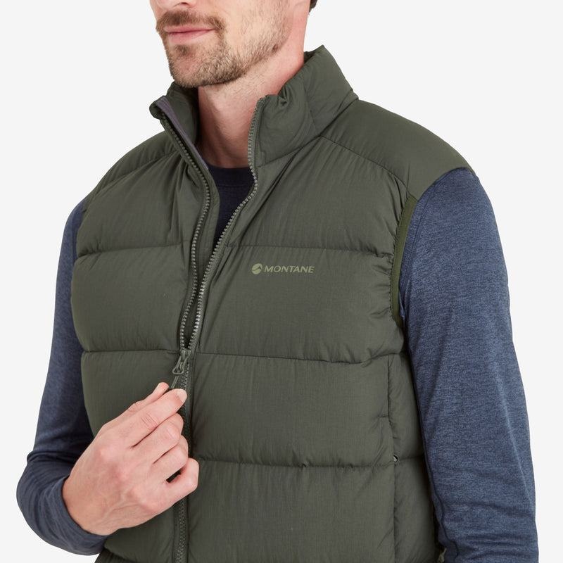 Dark Green Men's Montane Tundra Down Vest | CRE525EF