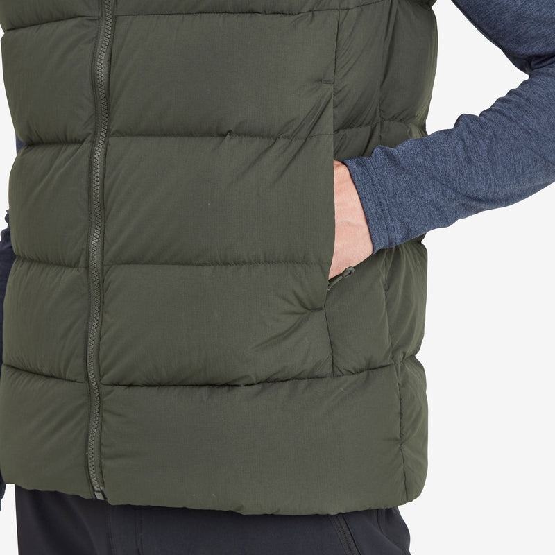 Dark Green Men's Montane Tundra Down Vest | CRE525EF