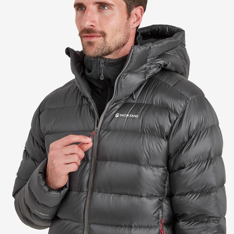 Dark Grey Men's Montane Anti-Freeze XT Hooded Down Jackets | XAM867MI