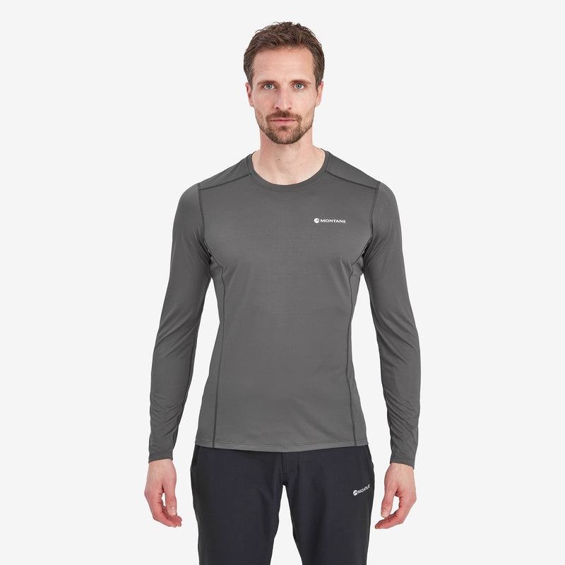 Dark Grey Men's Montane Dart Lite Long Sleeve T Shirts | ENY144FA