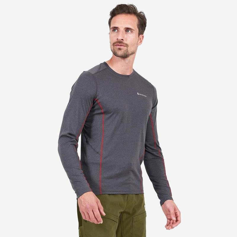 Dark Grey Men's Montane Dart Long Sleeve T Shirts | QMV6870QC