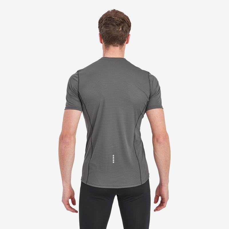 Dark Grey Men's Montane Dart Nano Zip T Shirts | GAF8944BH