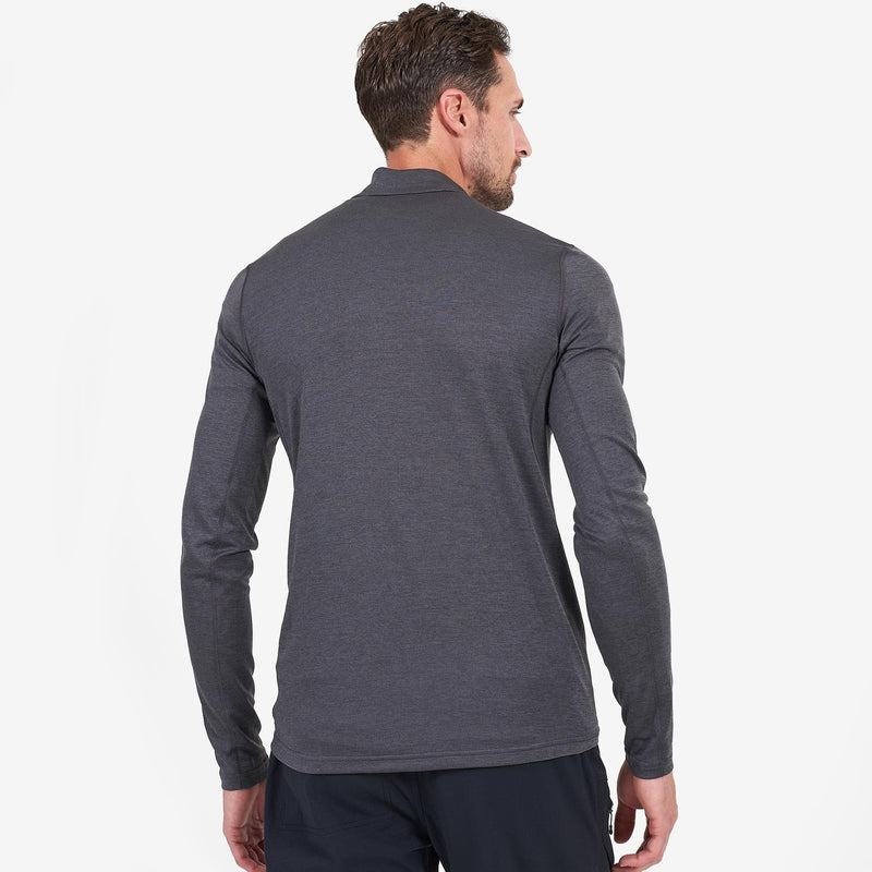 Dark Grey Men's Montane Dart Zip Neck T Shirts | FDJ852ZD