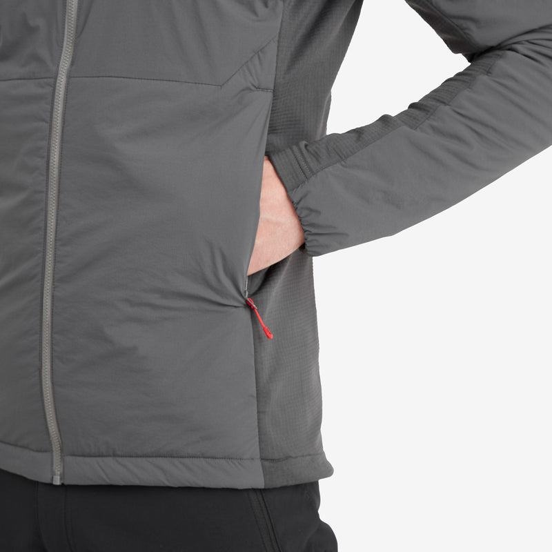 Dark Grey Men's Montane Fireball Lite Hooded Insulated Jackets | IGD455ON