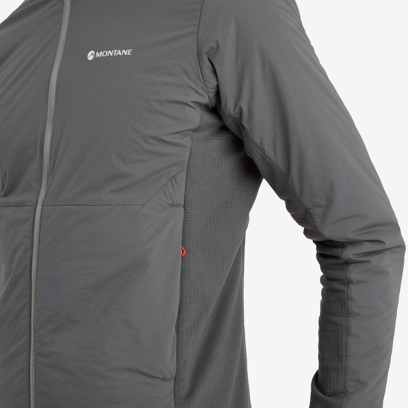 Dark Grey Men's Montane Fireball Lite Hooded Insulated Jackets | IGD455ON