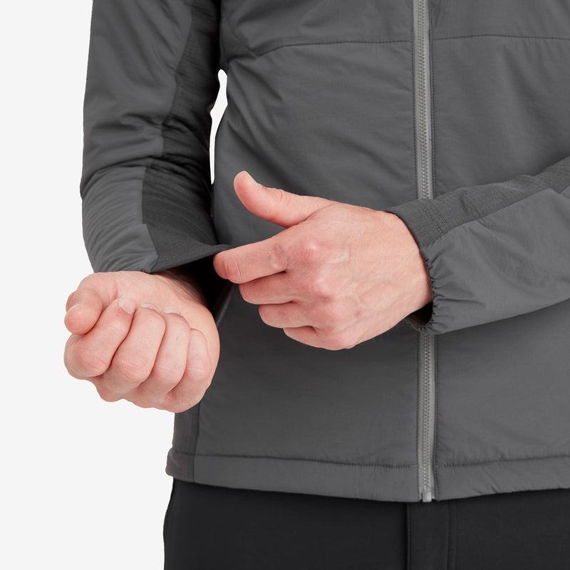 Dark Grey Men's Montane Fireball Lite Hooded Insulated Jackets | IGD455ON