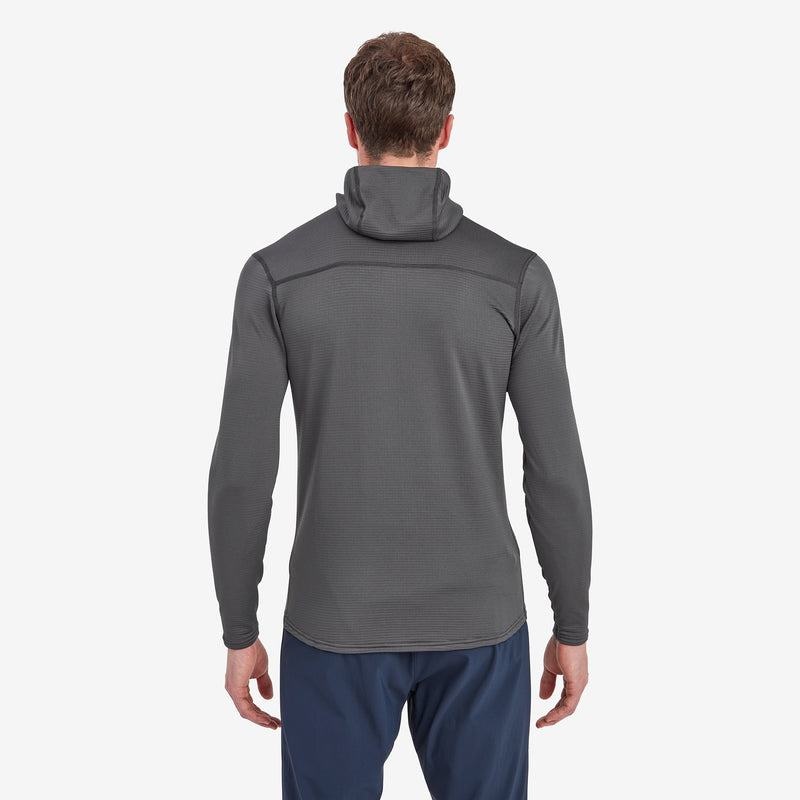 Dark Grey Men's Montane Protium Lite Hooded Pull On Fleece | LCU677PD