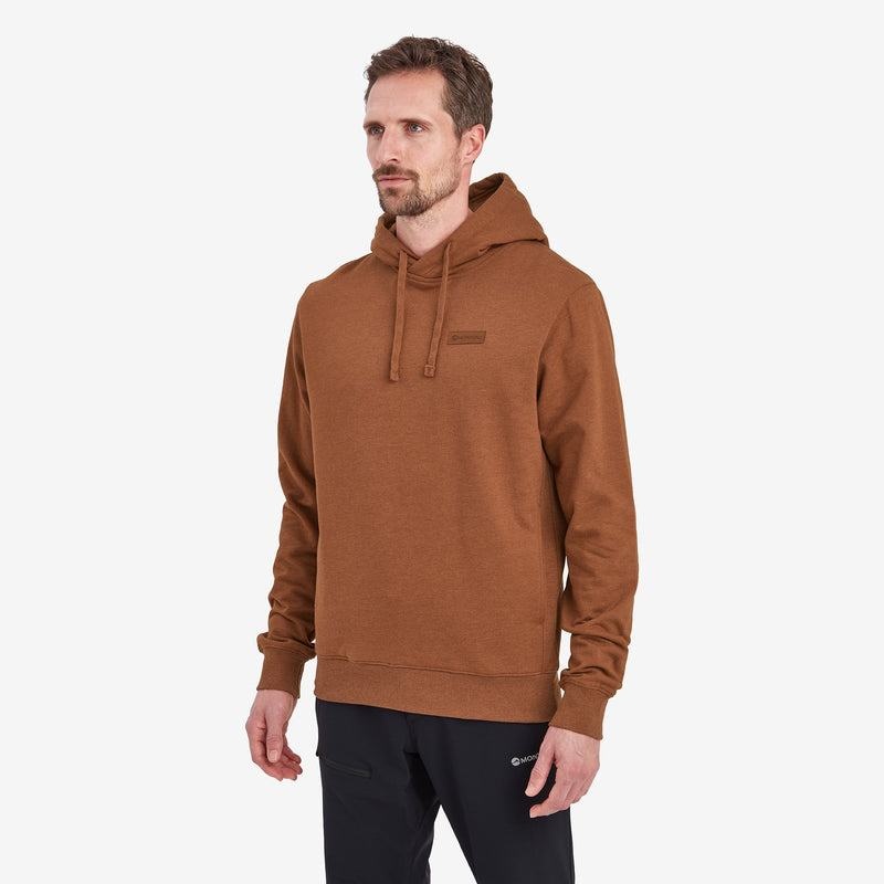 Dark Orange Men's Montane Mono Logo Hoodie | PIK8654JO