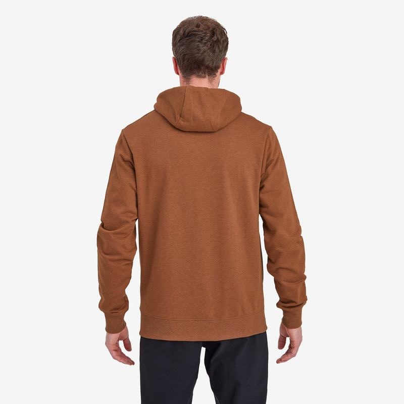 Dark Orange Men's Montane Mono Logo Hoodie | PIK8654JO