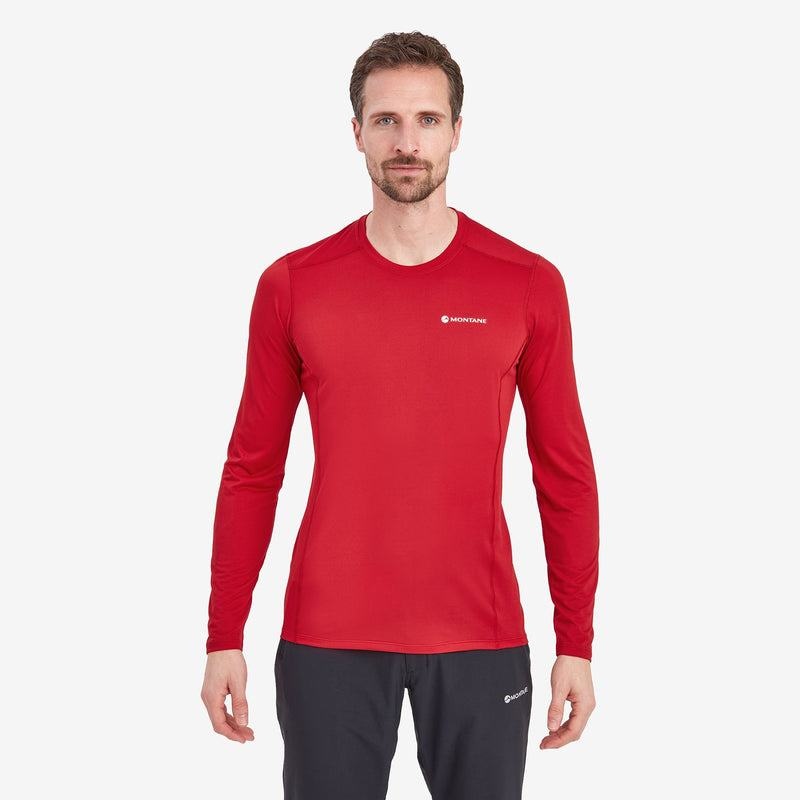 Dark Red Men's Montane Dart Lite Long Sleeve T Shirts | FYD7279KV