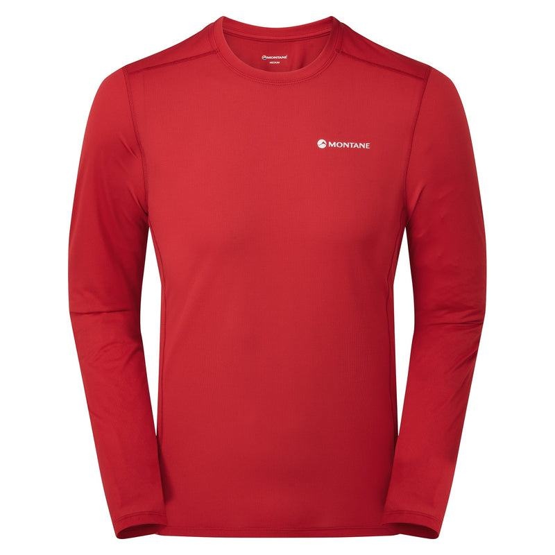 Dark Red Men\'s Montane Dart Lite Long Sleeve T Shirts | FYD7279KV