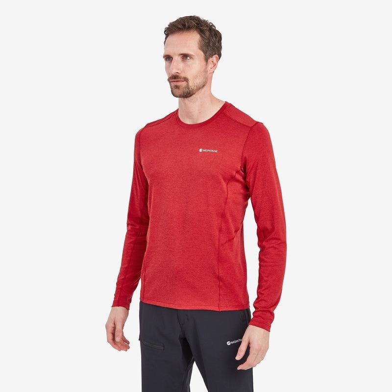 Dark Red Men's Montane Dart Long Sleeve T Shirts | ABR5163AB