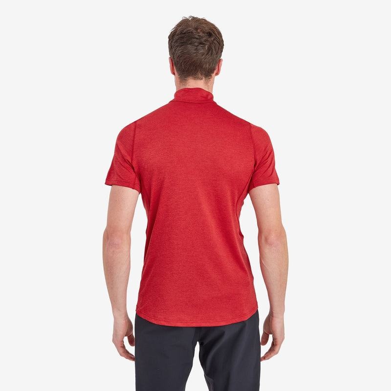 Dark Red Men's Montane Dart Zip T Shirts | ZMG3149VG