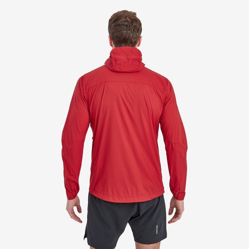 Dark Red Men's Montane Featherlite Hooded Windproof Jackets | FIJ182SC