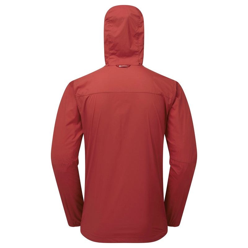 Dark Red Men's Montane Featherlite Hooded Windproof Jackets | FIJ182SC