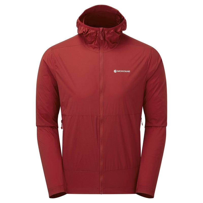 Dark Red Men\'s Montane Featherlite Hooded Windproof Jackets | FIJ182SC