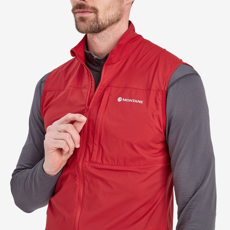 Dark Red Men's Montane Featherlite Windproof Vest | BSX6595JM