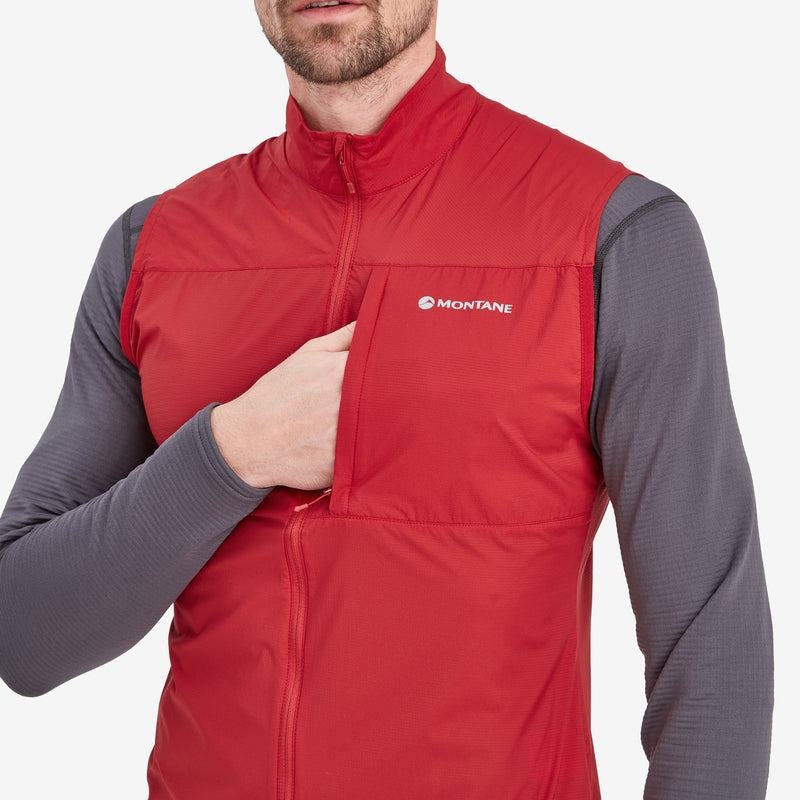 Dark Red Men's Montane Featherlite Windproof Vest | BSX6595JM