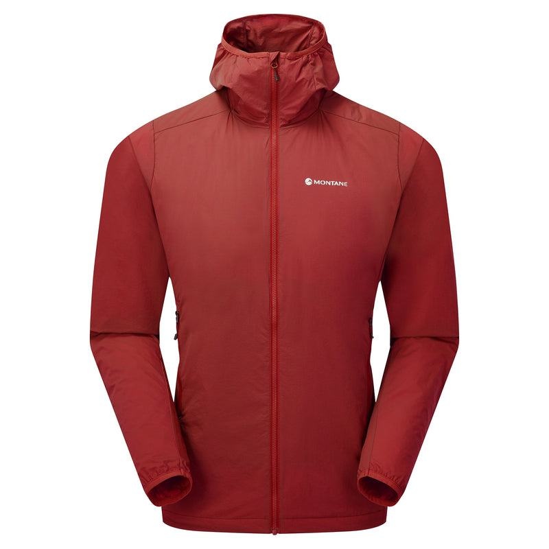 Dark Red Men\'s Montane Fireball Nano Hooded Jackets | ZGQ2638EE