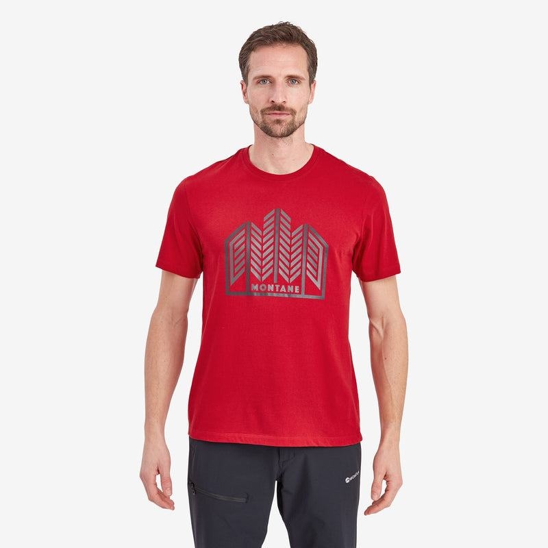 Dark Red Men's Montane Forest T Shirts | CCW214XV