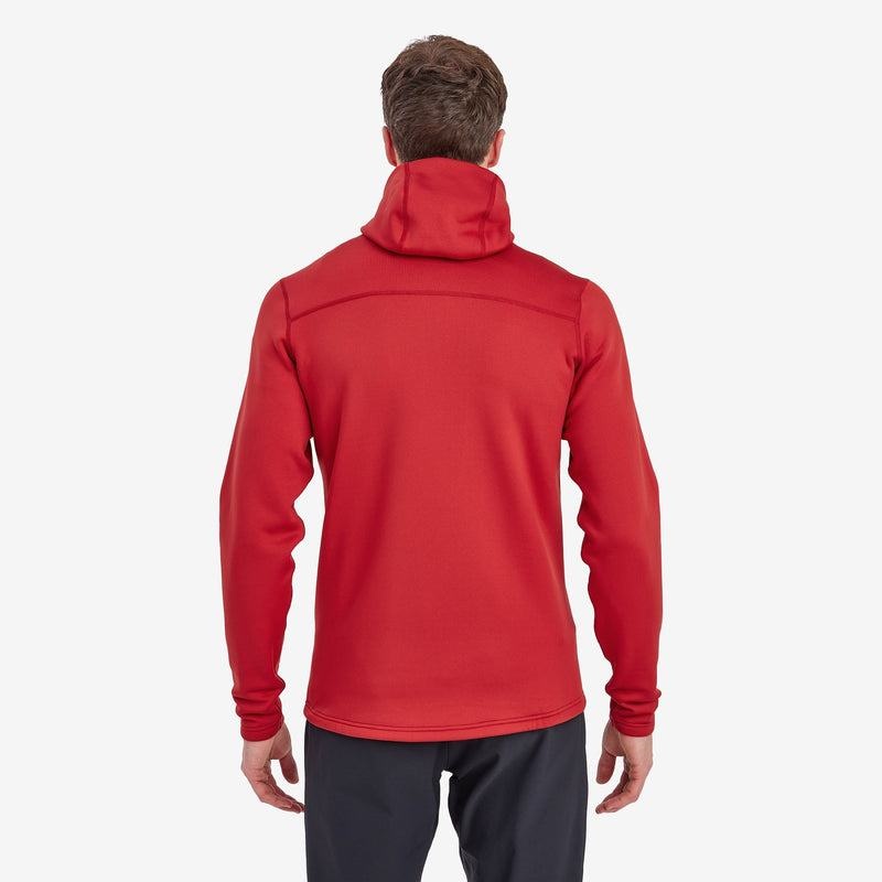 Dark Red Men's Montane Fury Hooded Fleece Jackets | OON4766UG