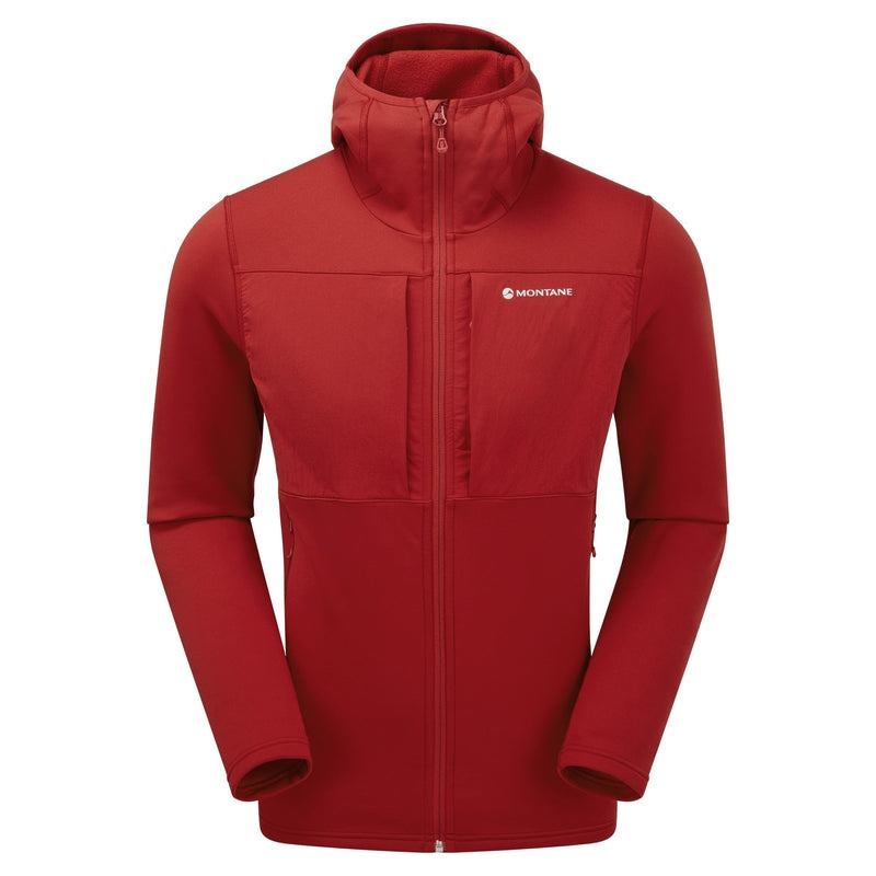 Dark Red Men\'s Montane Fury XT Hooded Fleece Jackets | FSR3295XV