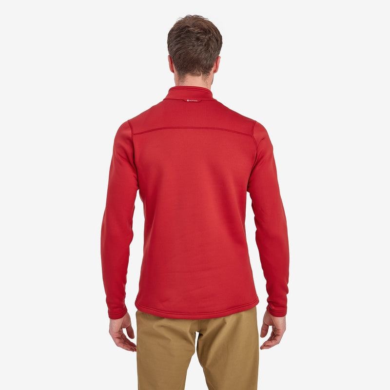 Dark Red Men's Montane Fury Zip Pull-On Fleece | RCI7917QB