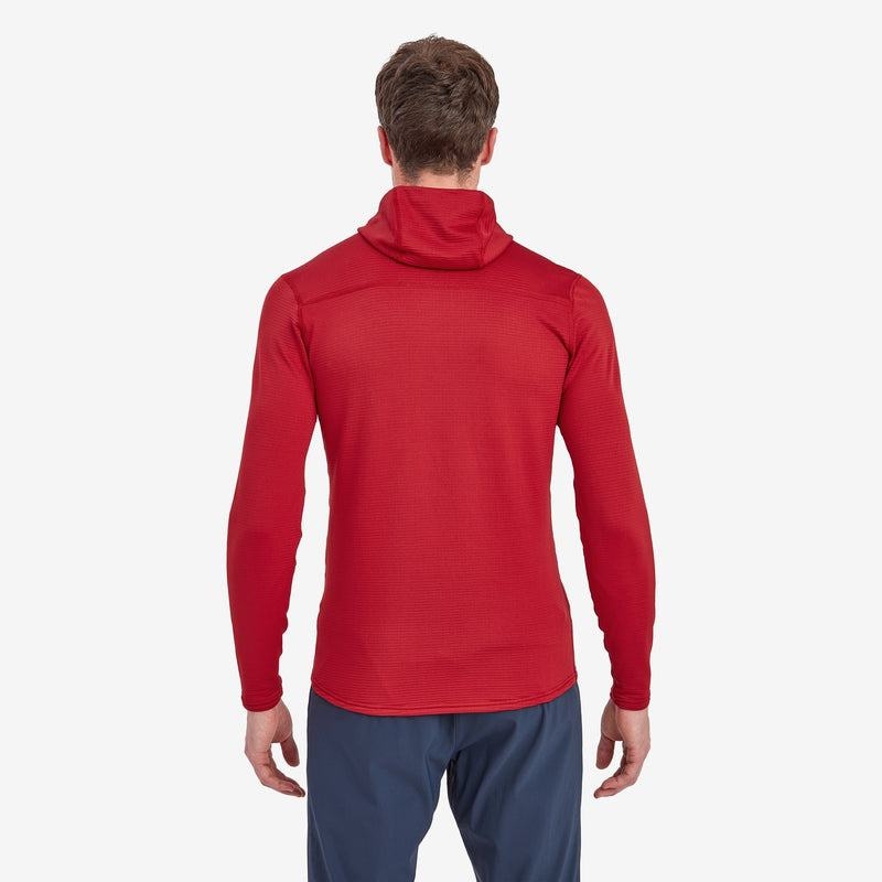 Dark Red Men's Montane Protium Lite Hooded Pull On Fleece | GWC9057UB