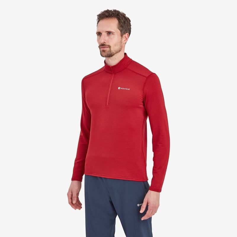 Dark Red Men's Montane Protium Lite Pull On Fleece | UFG352XT