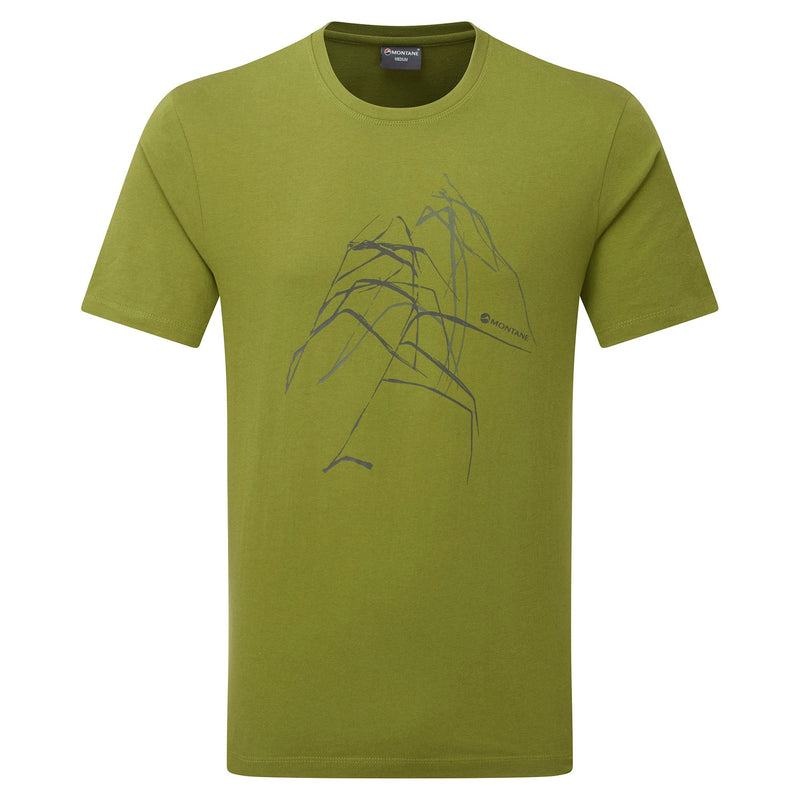 Green Men\'s Montane Abstract Mountain T Shirts | GAT4197DY