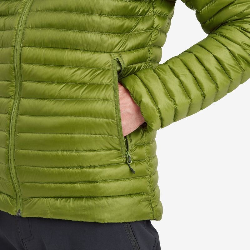 Green Men's Montane Anti-Freeze Lite Hooded Down Jackets | TQF1662PC