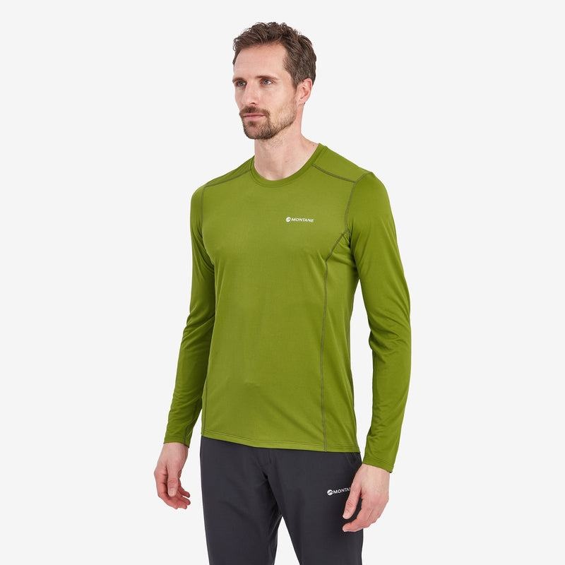 Green Men's Montane Dart Lite Long Sleeve T Shirts | WYA311ZF