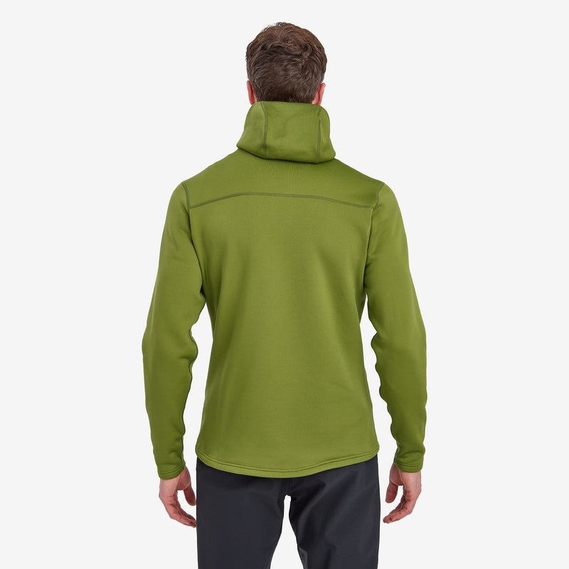 Green Men's Montane Fury Hooded Fleece Jackets | TKP5168ER