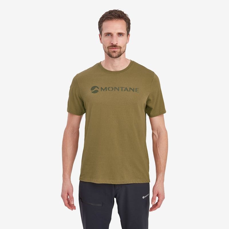 Green Men's Montane Mono Logo T Shirts | ANJ6253VS