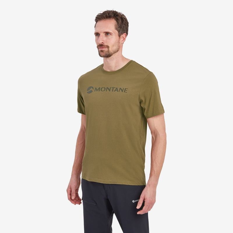 Green Men's Montane Mono Logo T Shirts | ANJ6253VS