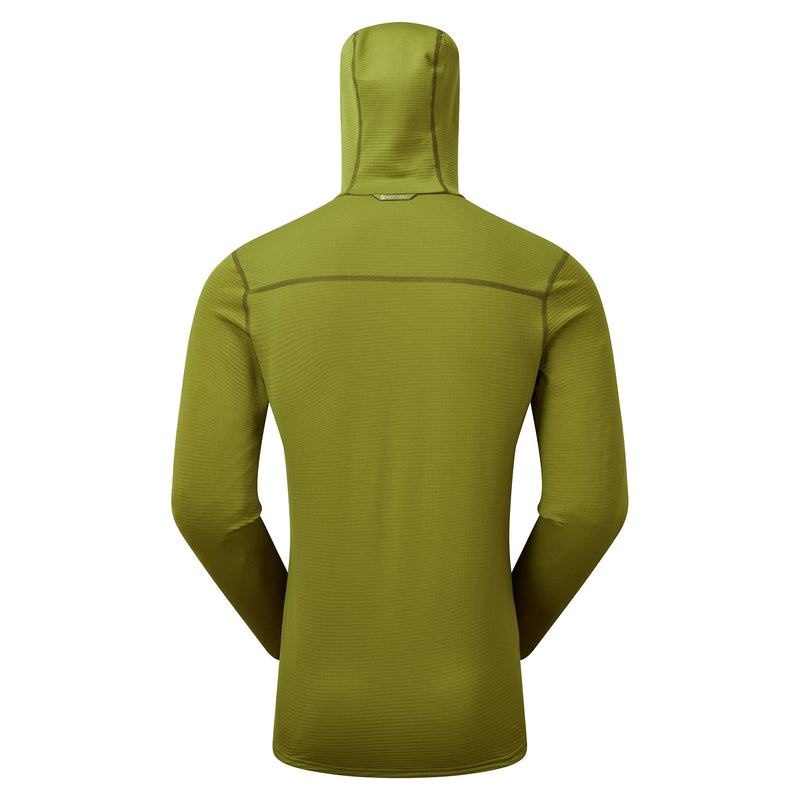 Green Men's Montane Protium Lite Hooded Pull On Fleece | RFC8466YF