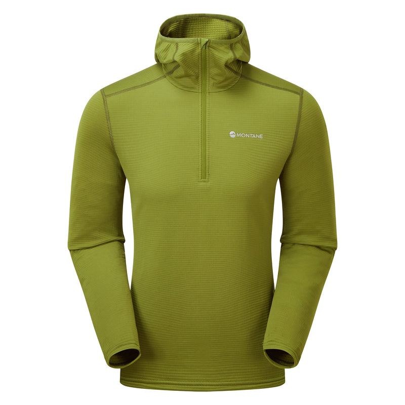 Green Men\'s Montane Protium Lite Hooded Pull On Fleece | RFC8466YF