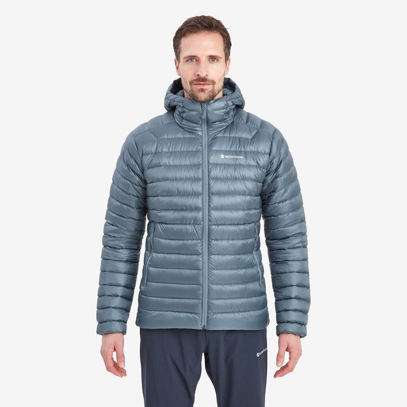 Grey Blue Men's Montane Anti-Freeze Hooded Down Jackets | SDO7926HA