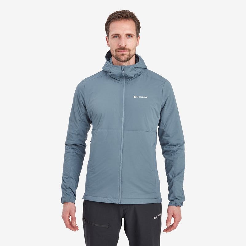 Grey Blue Men's Montane Fireball Lite Hooded Insulated Jackets | NLQ8338HH