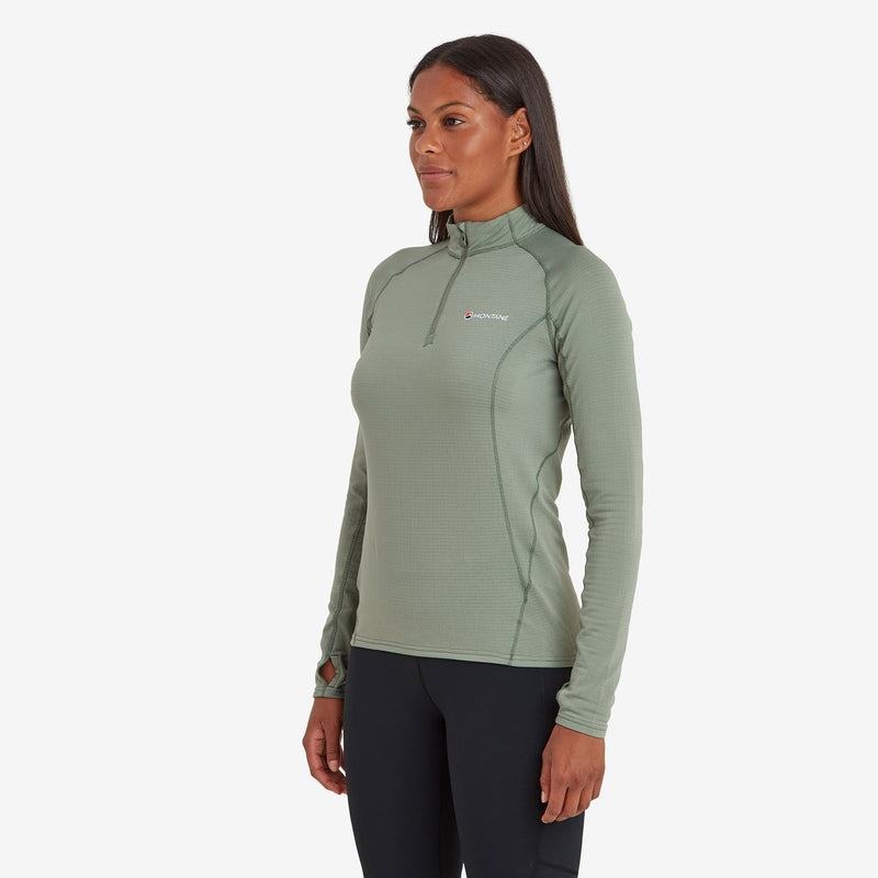 Grey Green Women's Montane Allez Micro Pull-On Fleece Jackets | TRS1394WX