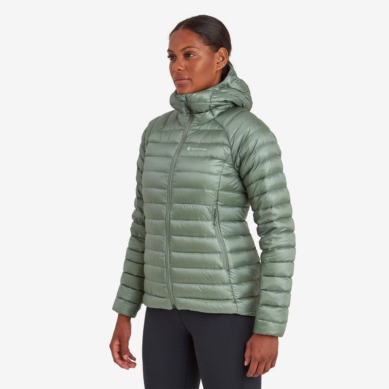 Grey Green Women's Montane Anti-Freeze Hooded Down Jackets | XWJ374KX