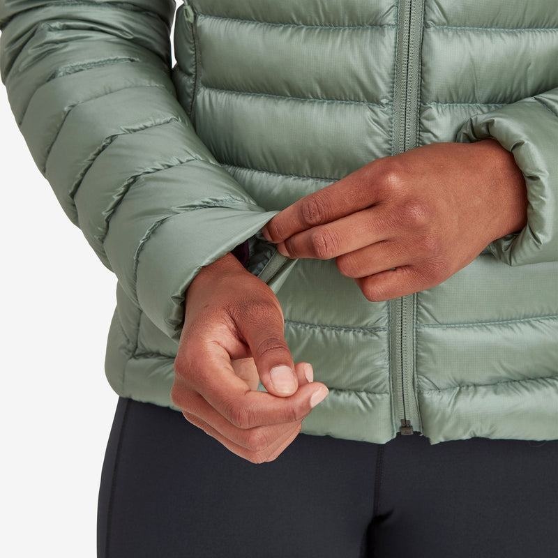 Grey Green Women's Montane Anti-Freeze Hooded Down Jackets | XWJ374KX