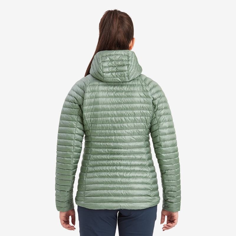 Grey Green Women's Montane Anti-Freeze Lite Hooded Down Jackets | QZY4631LI