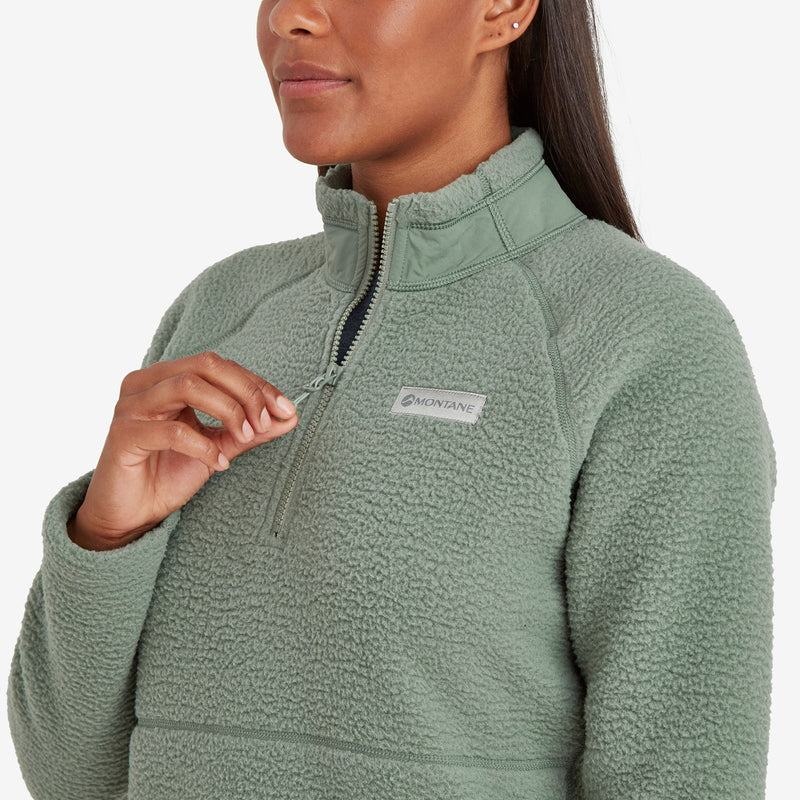 Grey Green Women's Montane Chonos Smock Pull On Fleece | QWB1459DF